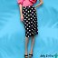 Weho Skirt - Falda Midi Lunares Minueto